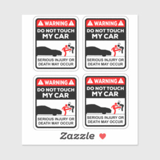 Adesivo Warning Do Not Touch My Car Vinyl Stickers