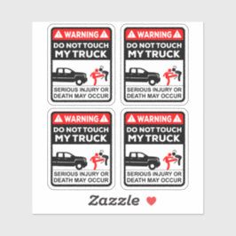 Adesivo Warning Do Not Touch My Truck Vinyl Stickers