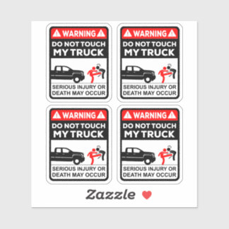 Adesivo Warning Do Not Touch My Truck Vinyl Stickers