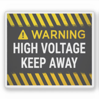 Adesivo Warning High Voltage Keep Away Sign