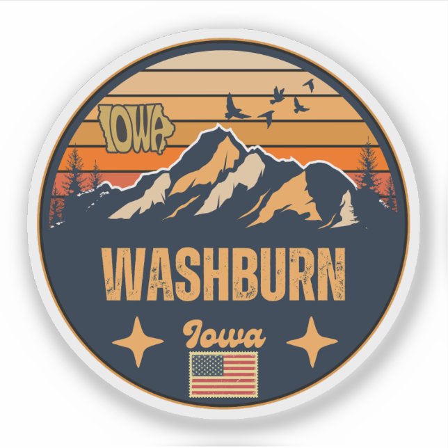 Adesivo Washburn, Iowa (Frente)