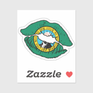 Adesivo Washington Washingtonian Lipstick Love Flag