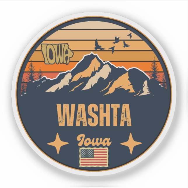 Adesivo Washta, Iowa (Frente)