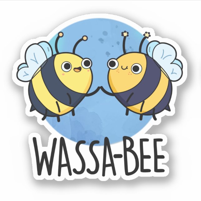Adesivo Wassabee Funny Wasabi Bee Pun (Frente)