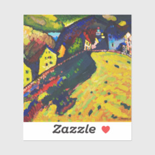 Adesivo Wassily Kandinsky. Casas em Murnau. Expressionismo