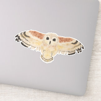 Adesivo Watercolor Bird Marsh Owl