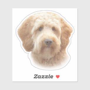 Adesivo Watercolor Goldendoodle