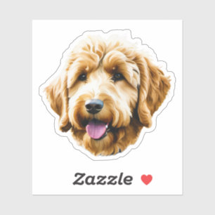 Adesivo Watercolor Goldendoodle
