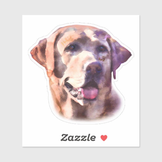 Adesivo Watercolor Labrador Retriever (Folha)