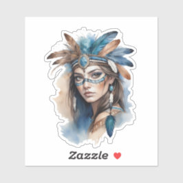 Adesivo Watercolor Tribal Beauty: Espírito da Arte Boêmia