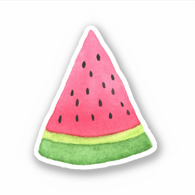 Adesivo Watercolor Watermelon Slice Vinil (Frente)