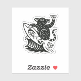 Adesivo Wave Rat Shaka Funny Sticker