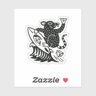 Adesivo Wave Rat Shaka Funny Sticker