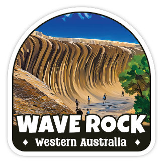 Adesivo Wave Rock, Western Austrália Sticker