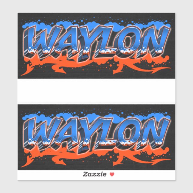 Adesivo Waylon Vorname Name Graffiti Aufkleber Sticker (Folha)