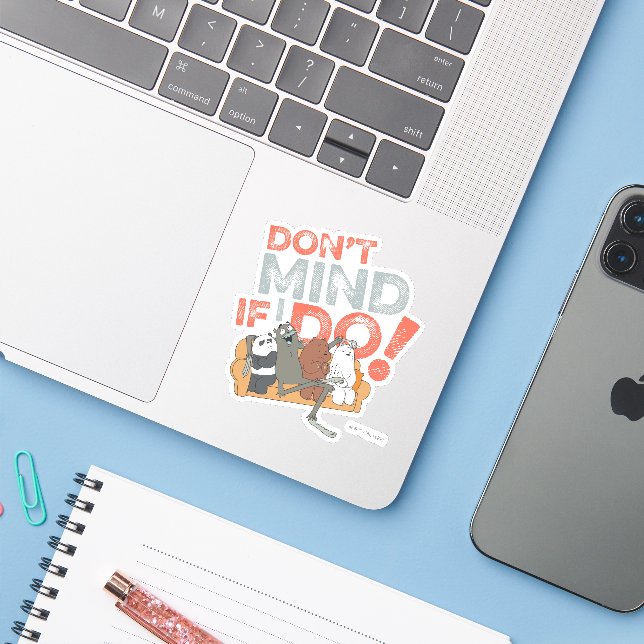Adesivo We Bare Bears & Charlie - Don't Mind If I Do! (Notebook com iPhone)