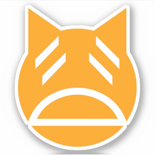 Adesivo Weary Emoji Cat (Frente)