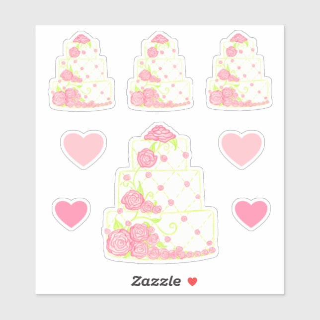 Adesivo Wedding Cake Stickers (Folha)