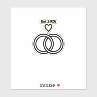 Adesivo Wedding Ring Day Themed Sticker