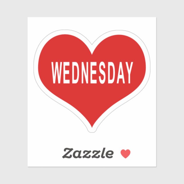 Adesivo WEDNESDAY Red Love Heart Vinyl Sticker (Folha)