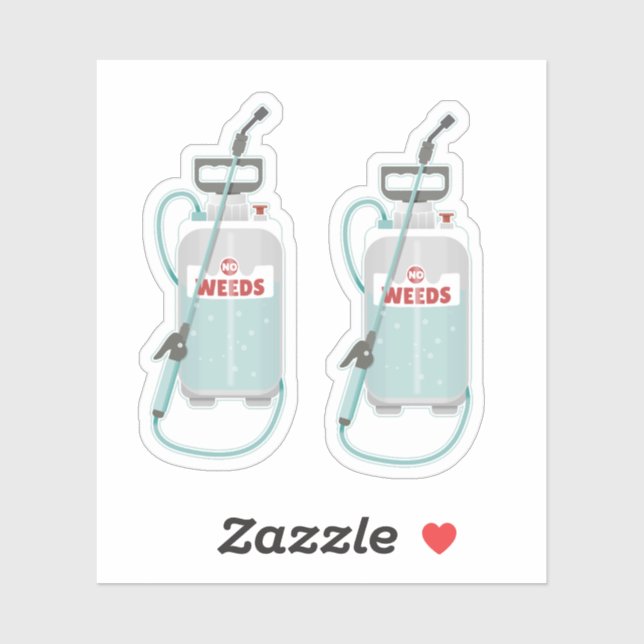 Adesivo weed spray garden maintenance (Folha)