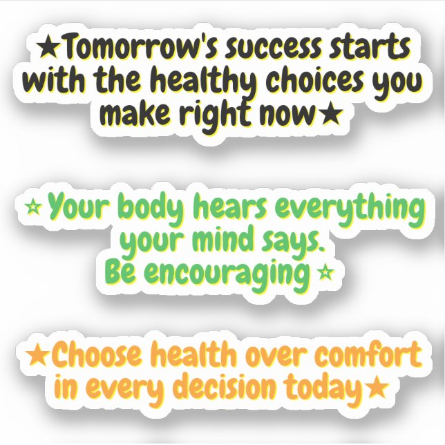 Adesivo Weight Loss Motivation Quotes | Positive Stickers (Frente)