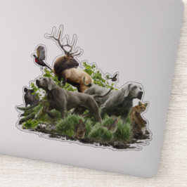 Adesivo Weimaraner, "Cinza Fantasma"