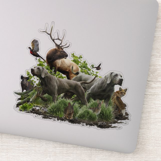 Adesivo Weimaraner, "Cinza Fantasma" (Detalhe)