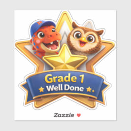 Adesivo Well done with the owl and Rex custom vinyl achiev