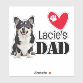 Adesivo Welsh Corgi Pai Personalizado Sticker