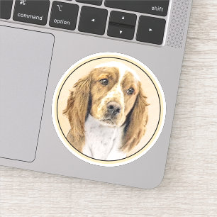 Adesivo Welsh Springer Spaniel Painting - Arte Original De