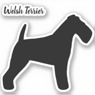 Adesivo Welsh Terrier Silhouette Dog Breyl Sticker