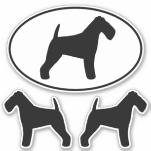 Adesivo Welsh Terrier Silhouettes Vinyl Sticker Set