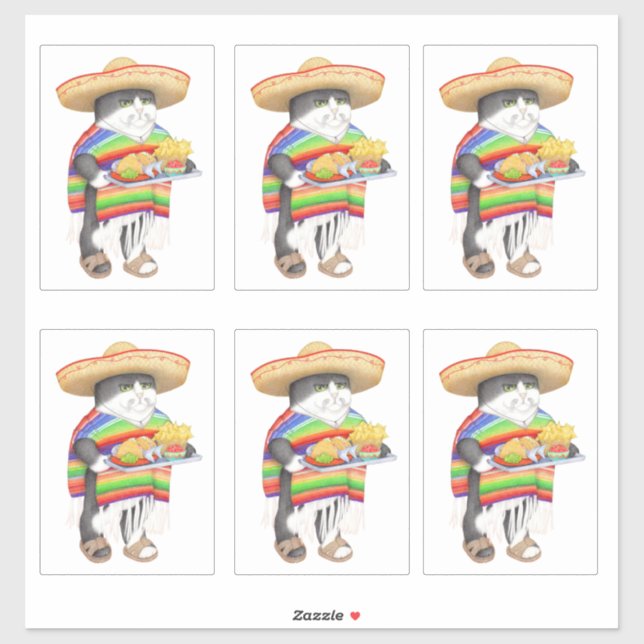 Adesivo WENDELITO Vinheta de vinilo de 14" (6 pequenas) (Folha)