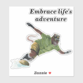 Adesivo Wererat Snowboarder Sport Fantasy Art Sticker