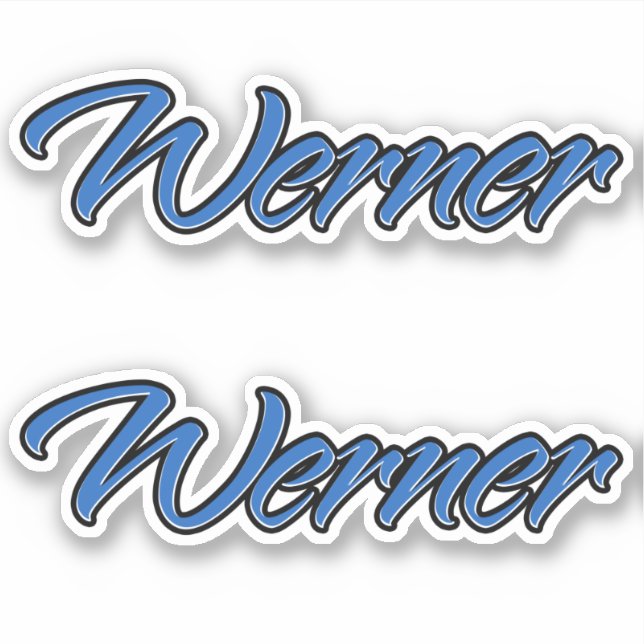 Adesivo Werner Name blue Aufkleber Sticker Stickerset (Frente)
