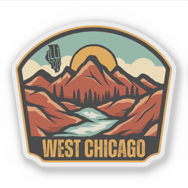 Adesivo West Chicago, Illinois  (Frente)