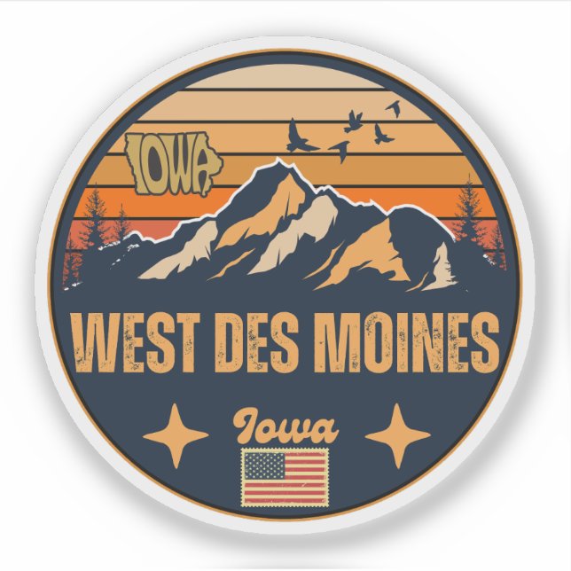 Adesivo West Des Moines, Iowa (Frente)