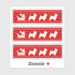 Adesivo West Highland Terriers Christmas Sleigh Dogs<br><div class="desc">Ilustração química de uma equipe de Terriers de West Highland puxando Papais noeis para trenós com um esquilo. Este humorístico adesivo de Westies é excelente de selar envelopes,  colar garrafas d'água,  cadernos de anotações ou até mesmo seu carro. Conjunto de 3 adesivos disponíveis em vários tamanhos.</div>
