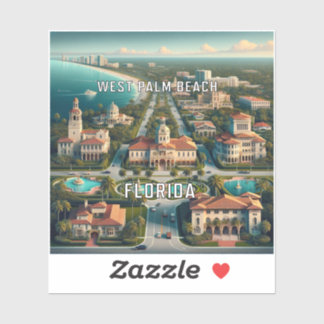 Adesivo West Palm Beach Florida 3 Inch Vinyl Sticker