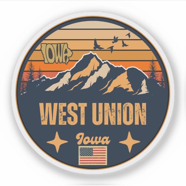 Adesivo West Union, Iowa (Frente)