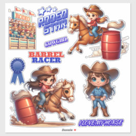 Adesivo Western Cowgirl Country Barrel Racer