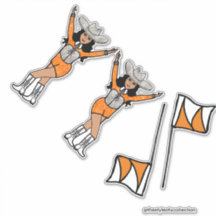 Western Spark Orange Silver Stickers #2