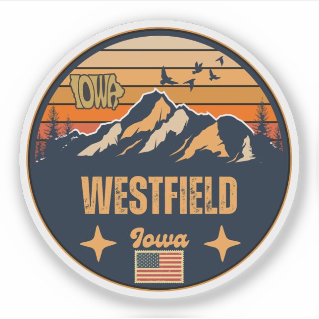 Adesivo Westfield, Iowa (Frente)