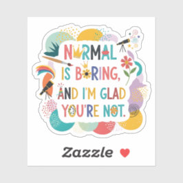 Adesivo Whimsical Art Teacher Creative Quote Design