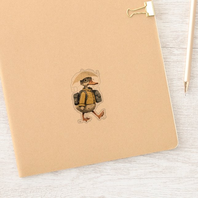 Adesivo Whimsical Cartoon Duck (Notebook)