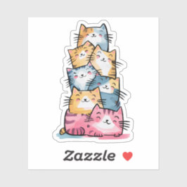 Adesivo Whimsical Watercolor Cats Modern