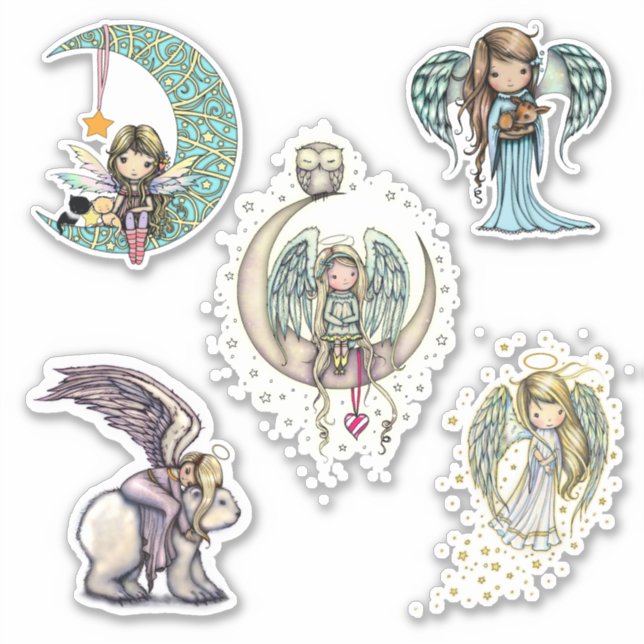 Adesivo Whimsical World Stickers Angela Fadas Bonitas! (Frente)