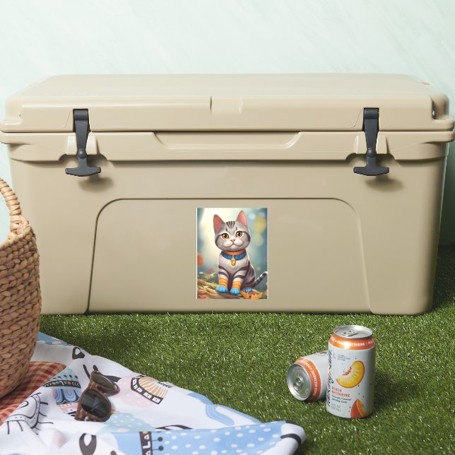 Adesivo Whimsland Woodland America Shorthair Cat (Refrigerador)