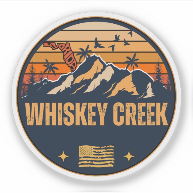 Adesivo Whiskey Creek, Flórida  (Frente)